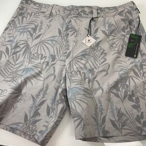 Travis Mathew Coastal Canyon Heather Light Grey Floral Shorts Mens Size 40 Chino